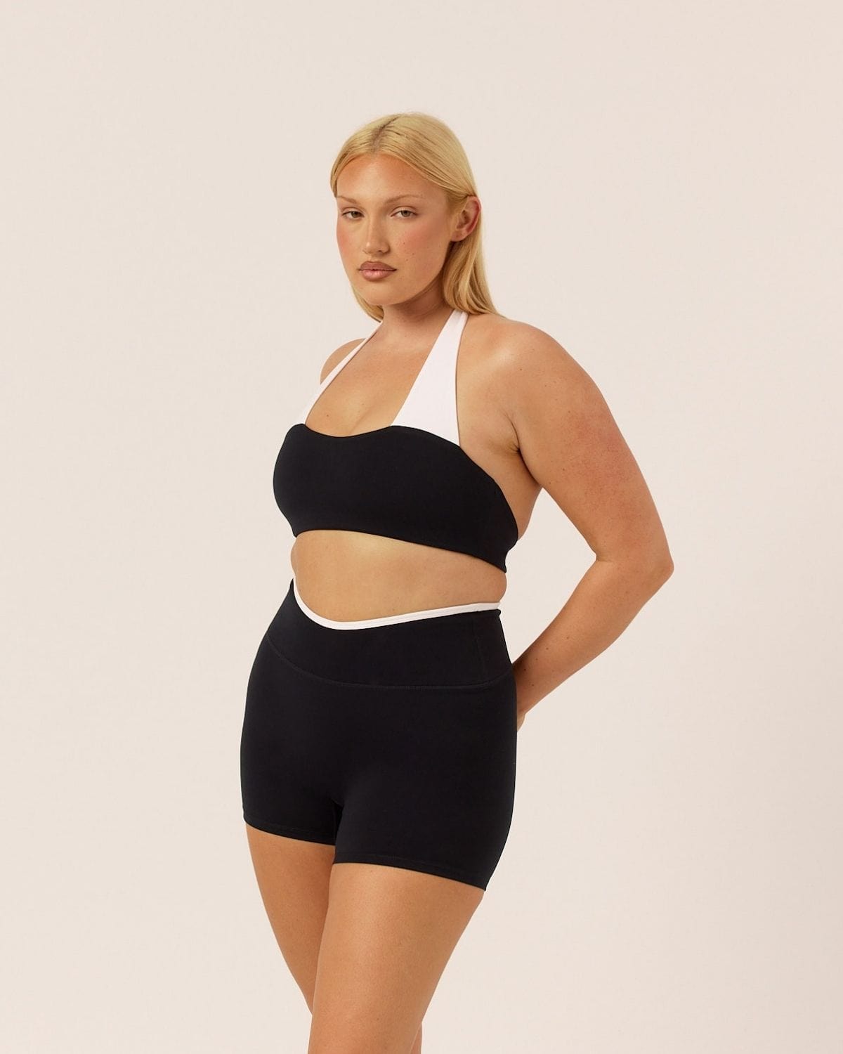 Serenity June Crop | Black Two Tone