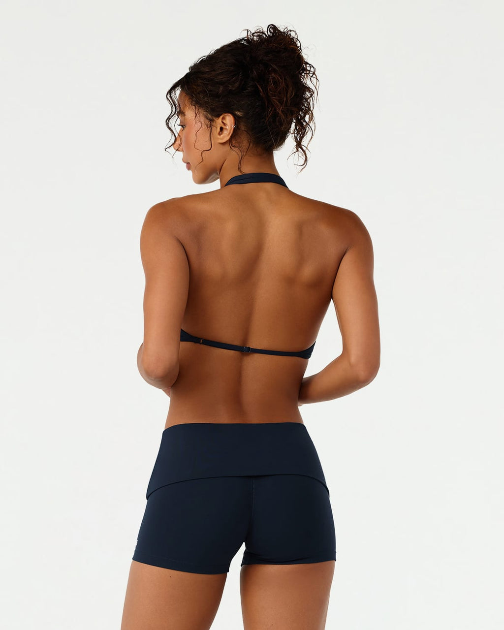 Form Triangle Halter Crop | Dark Navy