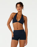 Form Triangle Halter Crop | Dark Navy
