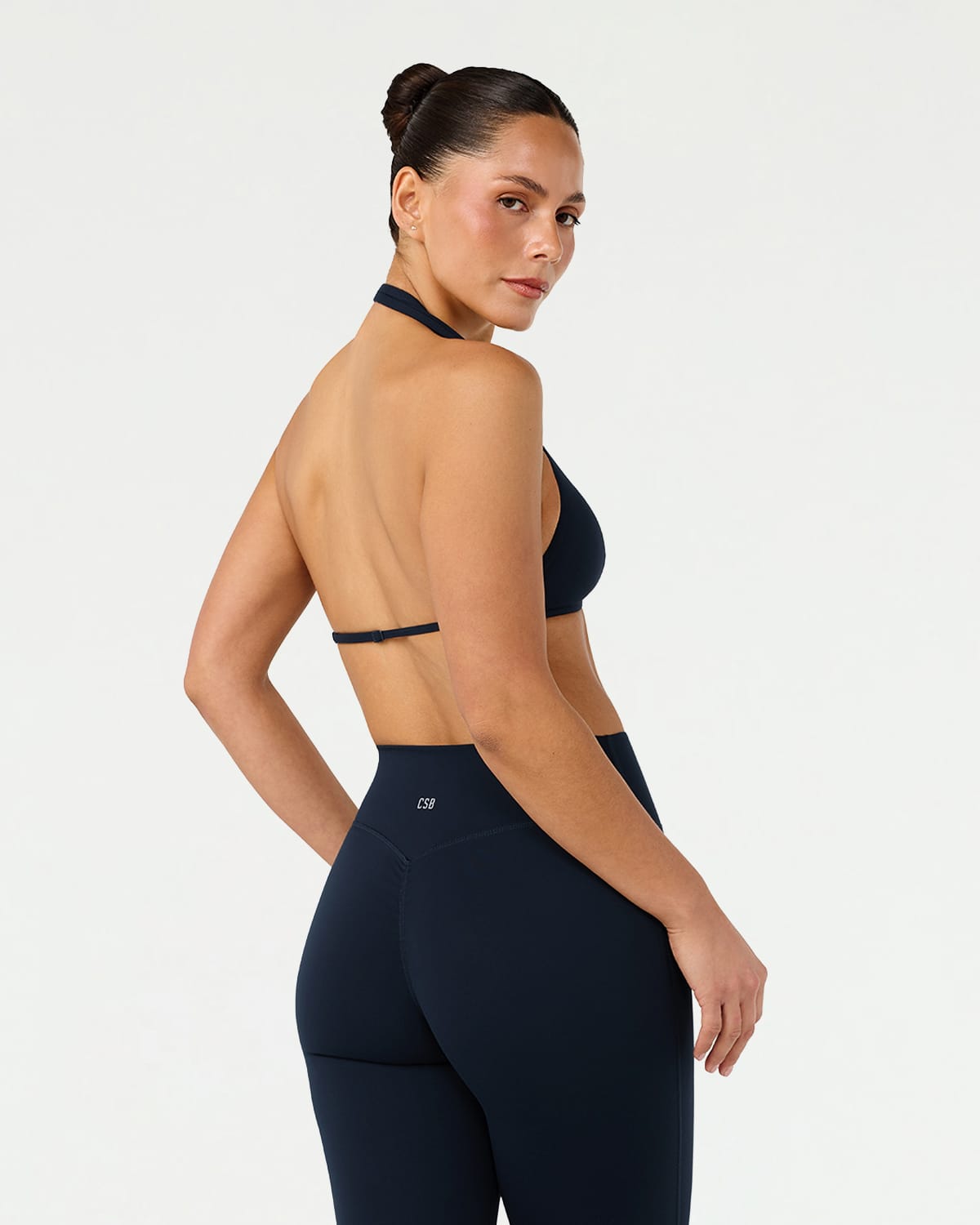 Form Triangle Halter Crop | Dark Navy