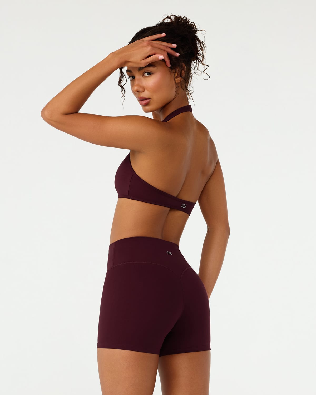 Serenity Soft Halter Contour Crop | Wine
