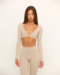 Form Contour Long Sleeve Crop | Fawn