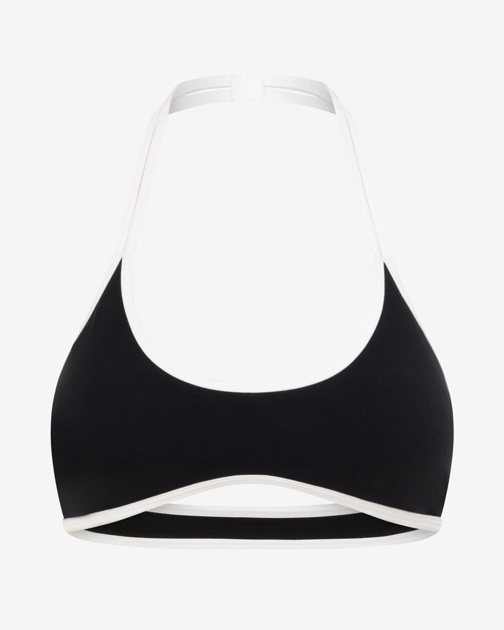 Serenity Soft Halter Crop | Black Two Tone