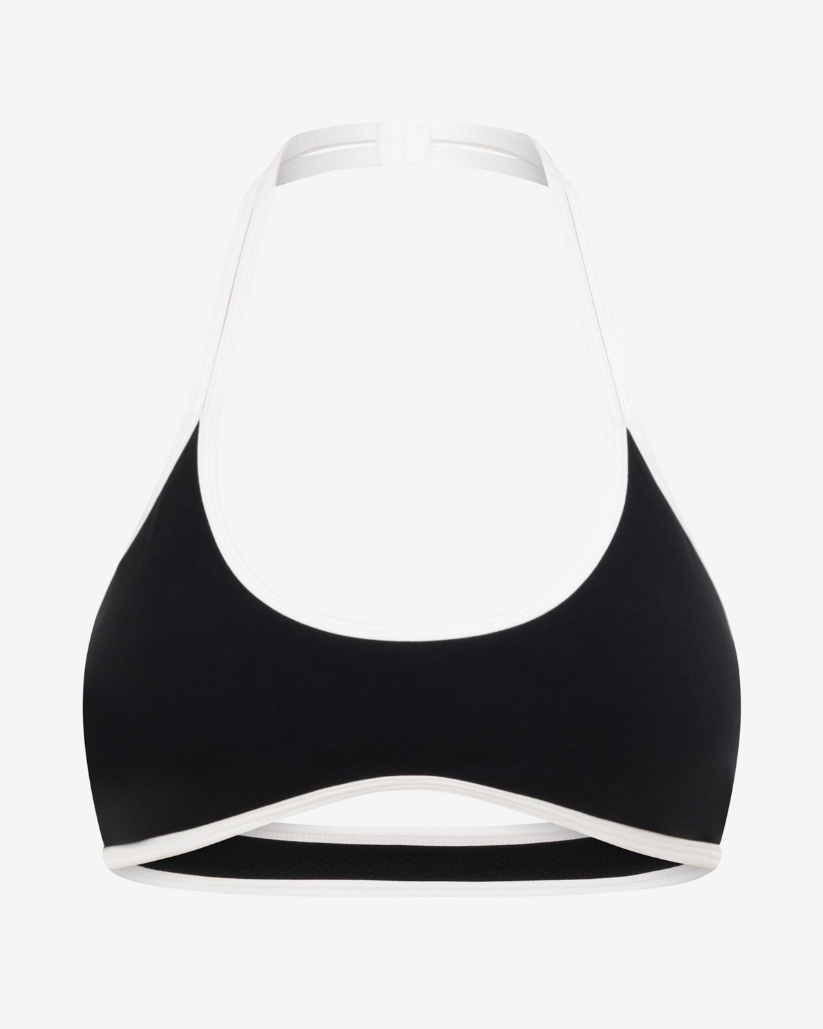 Serenity Soft Halter Crop | Black Two Tone