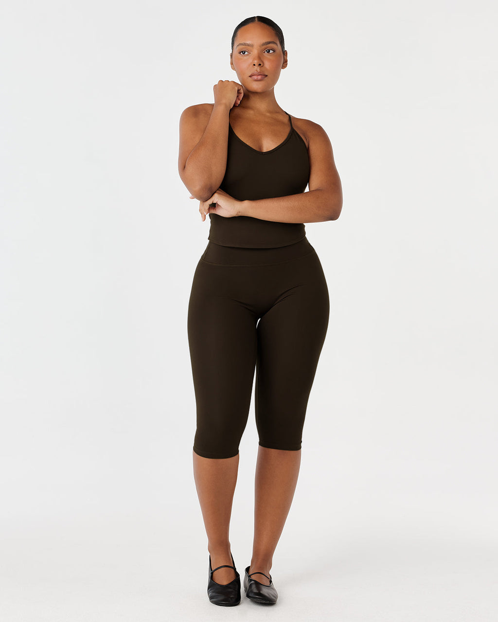 Form Invisible Scrunch Capri Leggings | Dark Chocolate