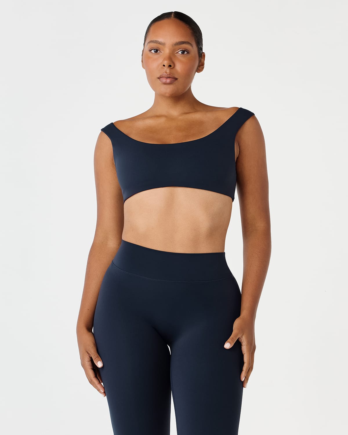 Fade Off Shoulder Crop | Deep Navy
