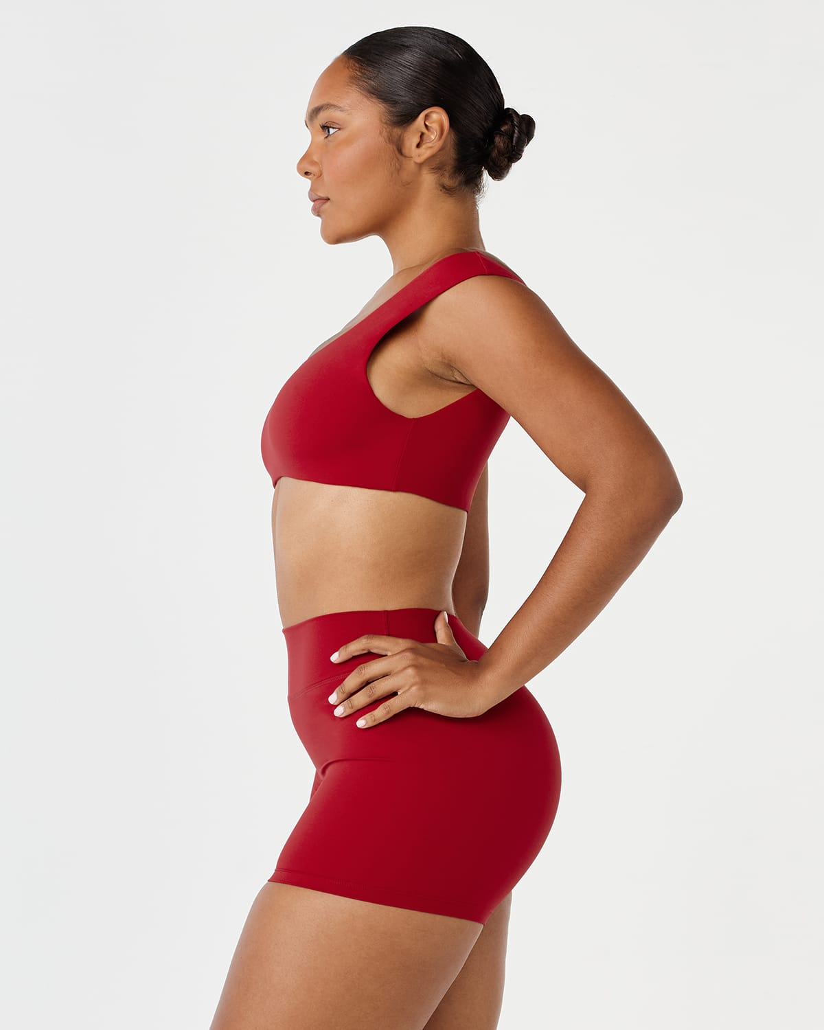 Fade Off Shoulder Crop | Retro Red