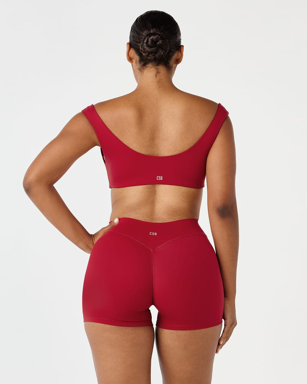 Fade Off Shoulder Crop | Retro Red