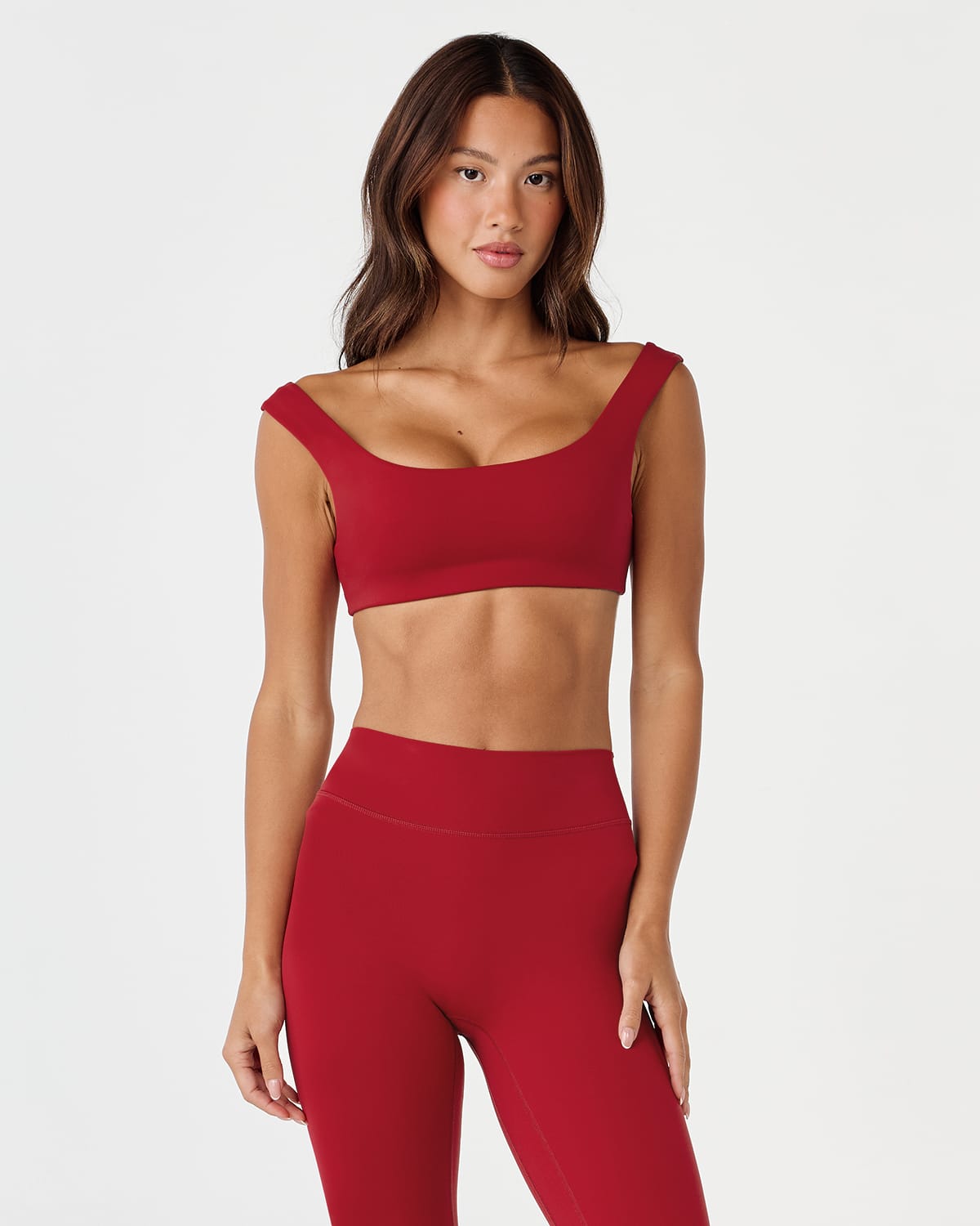 Fade Off Shoulder Crop | Retro Red