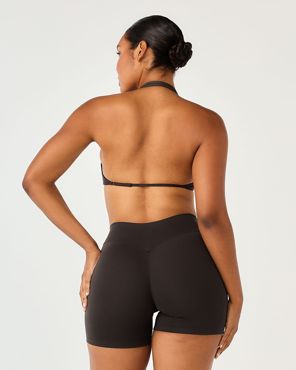Form Triangle Halter Crop | Grounded Brown