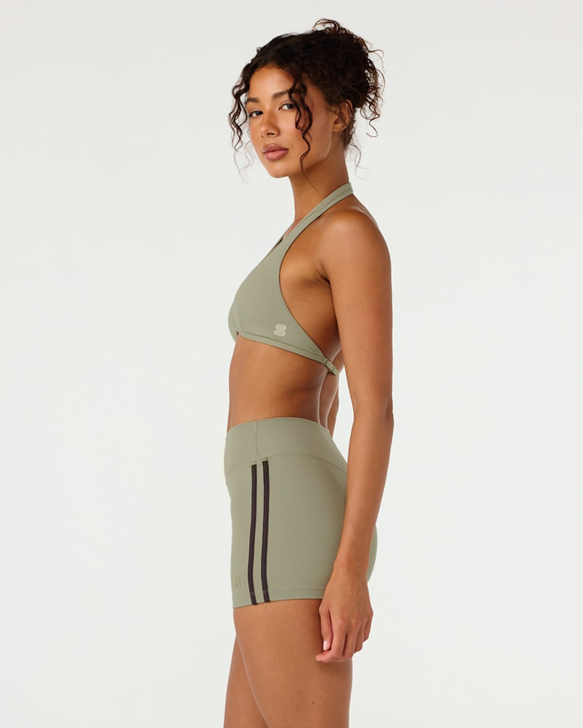 Form Triangle Halter Crop | Moss Green