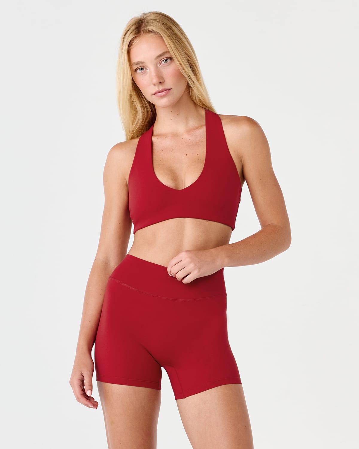 Fade Wide Strap Crop | Retro Red